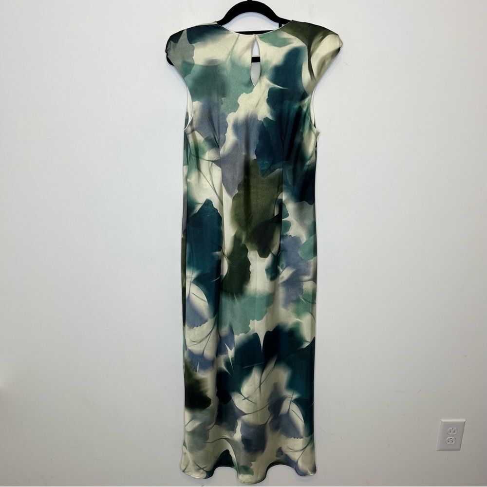 Zara Printed Satin Effect Midi Dress M - Picture 5 of 7